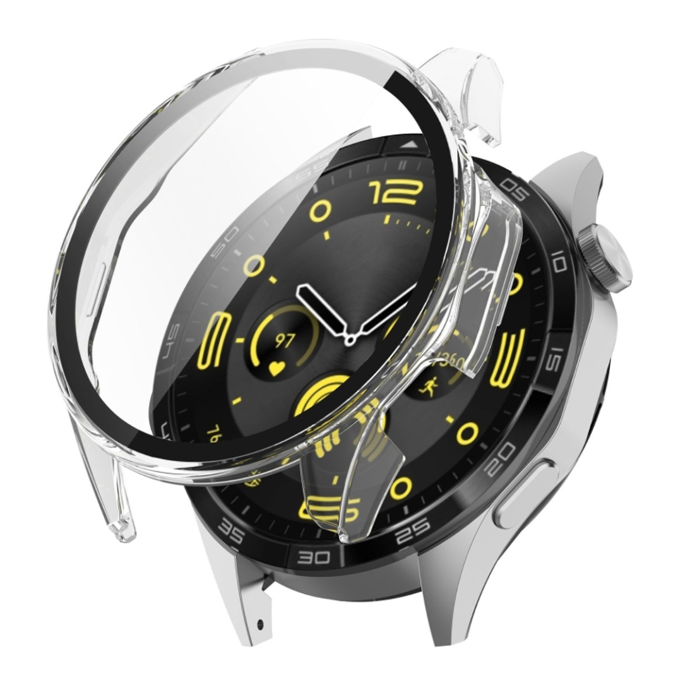 Husa Protectie 360°, Ultra-Subtire, Anti-Soc pentru Huawei Watch GT 4 (46mm), Anti-Soc Full Screen - Transparenta