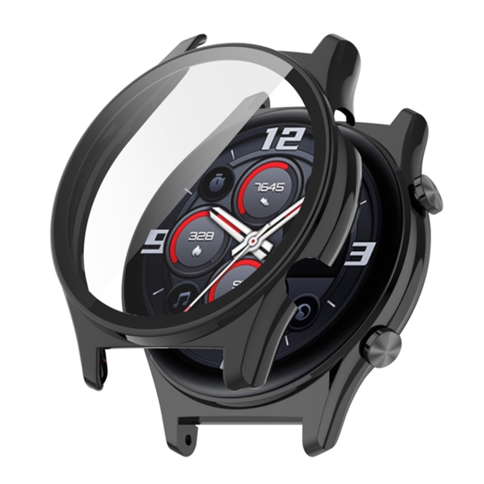 Husa protectie Smartwatch Honor Watch GS 3, SKYDDAR INNOVATION, Defense360 Pro + Screen Protector, AntiSoc, set cu sticker, Negru