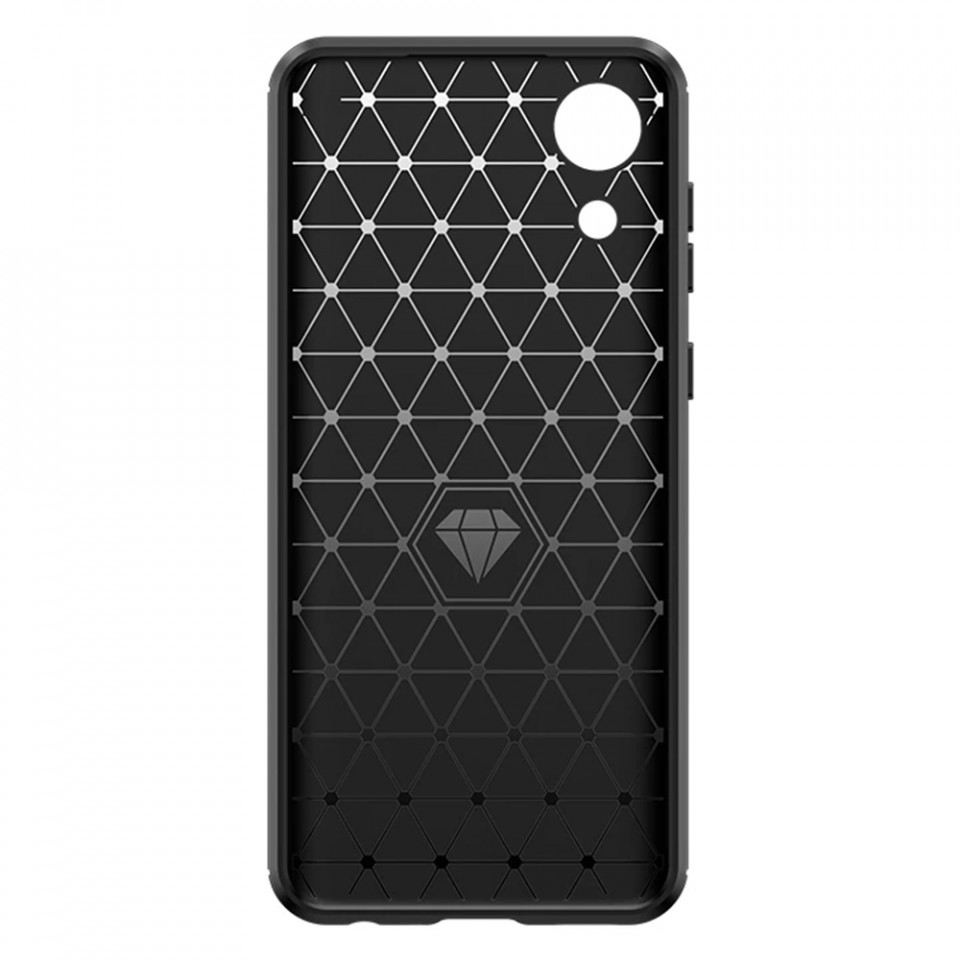 Husa Samsung Galaxy A03 Core din silicon, Slim, cu textura Fibra Carbon - Negru - 3 | YEO