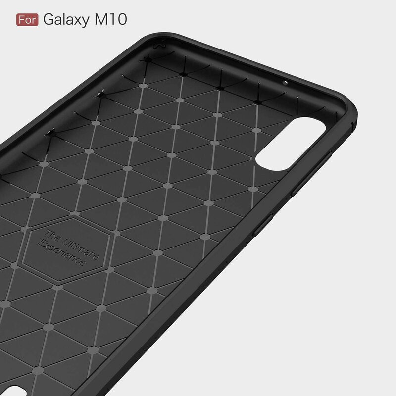 Husa Samsung Galaxy A10 / M10 din silicon, Slim, cu textura Fibra Carbon - Negru - 2 | YEO