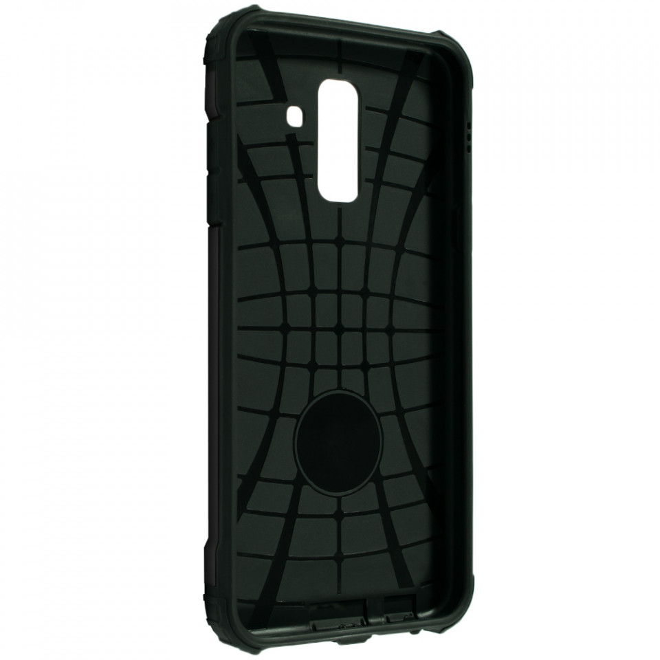 Husa Samsung Galaxy A6 Plus 2018 din plastic dur, Techsuit Hybrid Armor - Negru - 2 | YEO