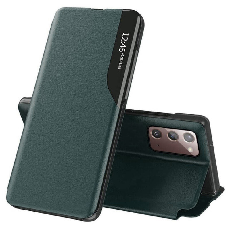Husa Samsung Galaxy Note 20 tip carte, Techsuit eFold - Dark Green