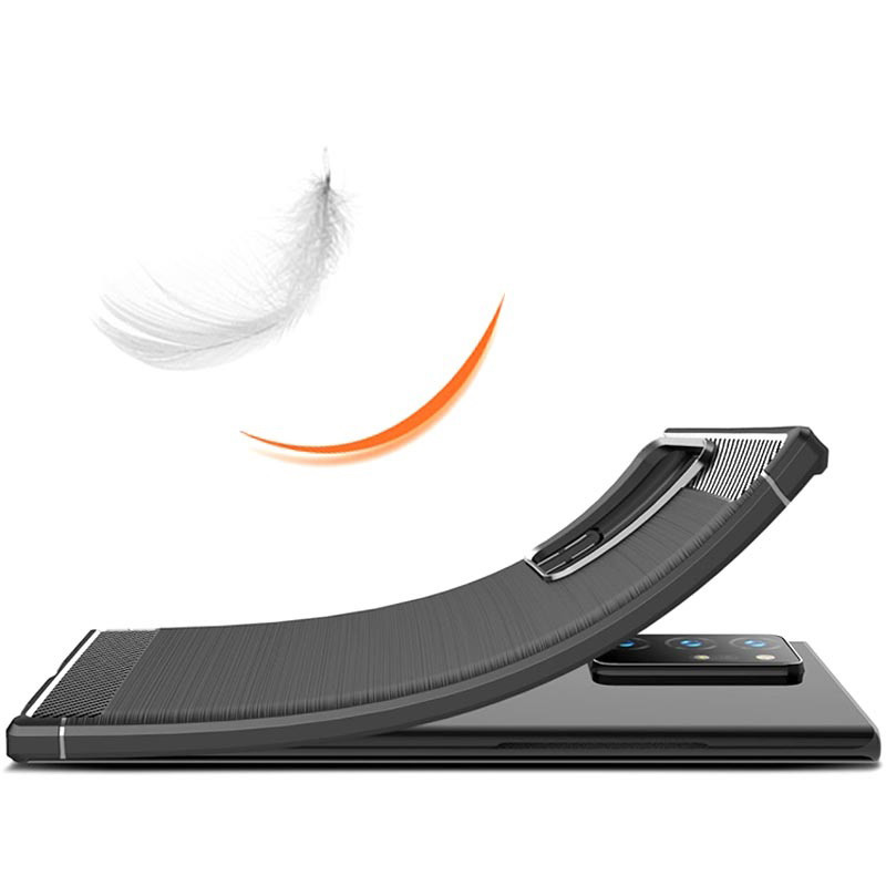 Husa Samsung Galaxy Note 20 Ultra din silicon, Slim, cu textura Fibra Carbon - Negru - 3 | YEO