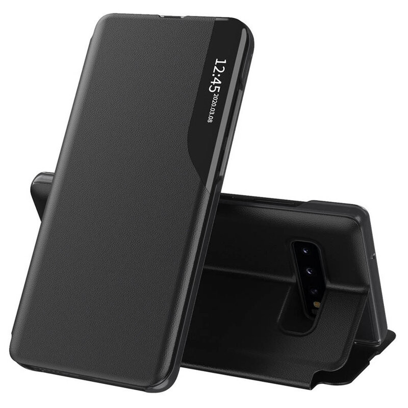 Husa Samsung Galaxy S10 tip carte, Techsuit eFold - Negru