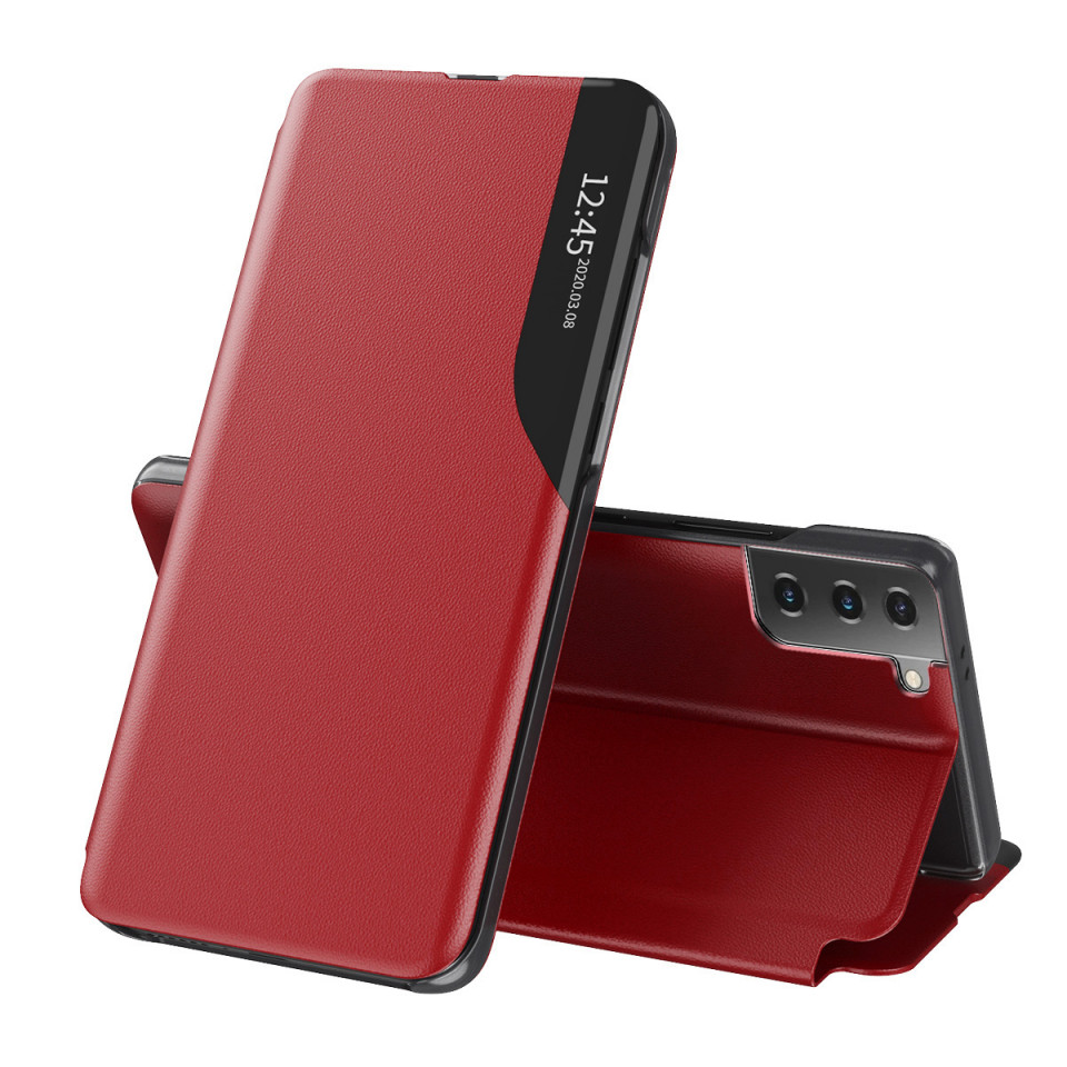 Husa Samsung Galaxy S21 Plus tip carte, Techsuit eFold - Rosu