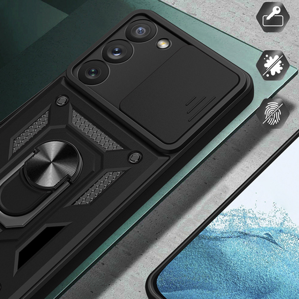Husa Samsung Galaxy S23 cu inel magnetic si protectie camera Skyddar CamShield - Mint - 3 | YEO