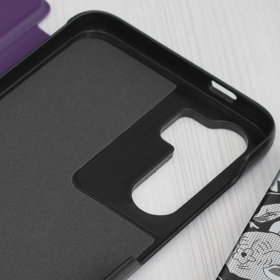 Husa Samsung Galaxy S23 FE tip carte, Techsuit eFold - Mov - 3 | YEO