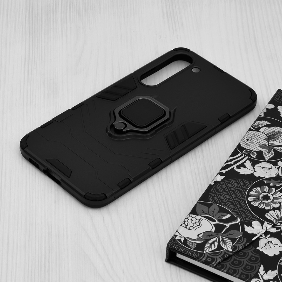Husa Samsung Galaxy S23 Plus cu inel, Techsuit Silicone Shield - Negru - 3 | YEO
