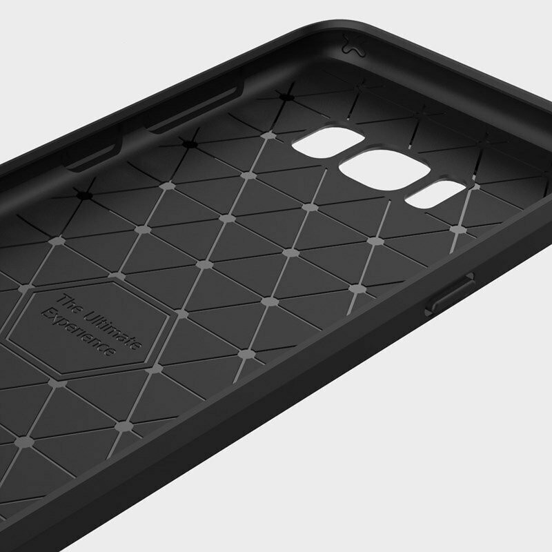 Husa Samsung Galaxy S8 din silicon, Slim, cu textura Fibra Carbon - Negru - 3 | YEO