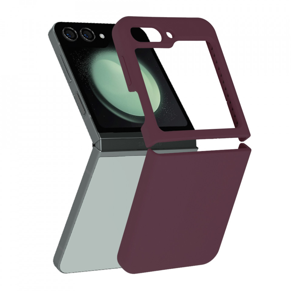 Husa Samsung Galaxy Z Flip5 din silicon moale, Techsuit Soft Edge - Mov