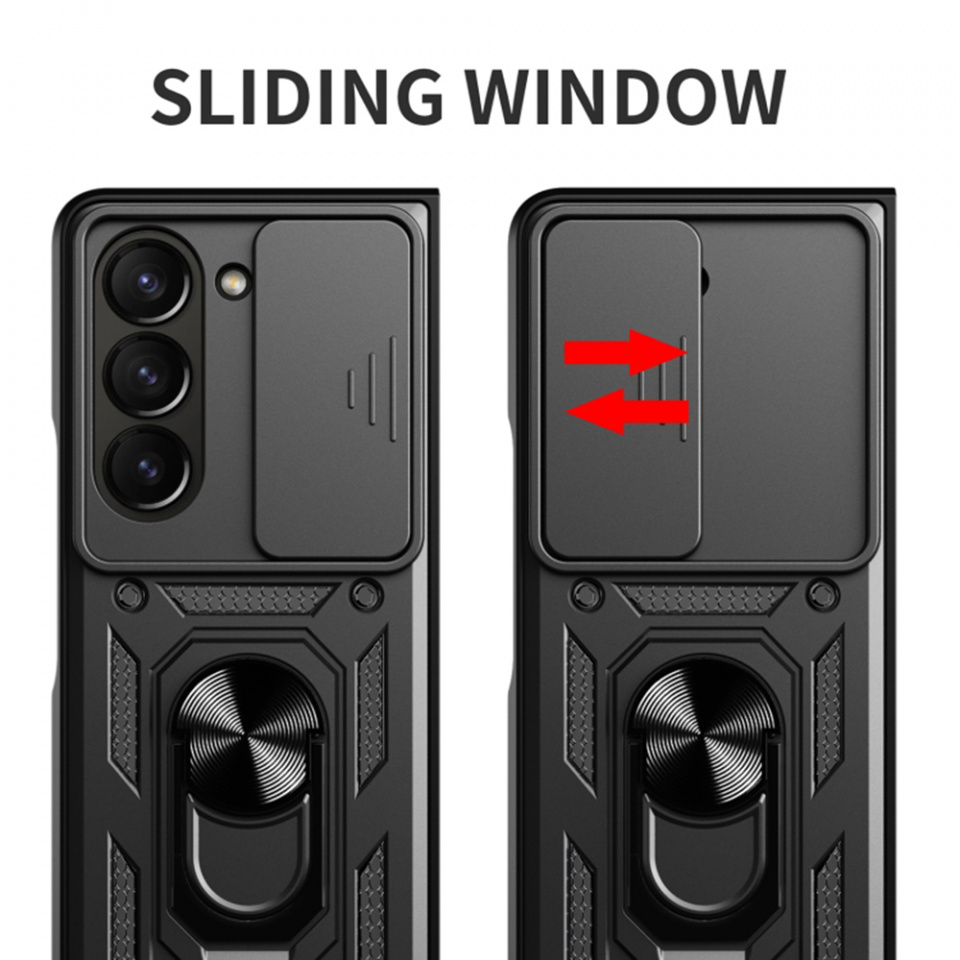 Husa Samsung Galaxy Z Fold5 cu inel magnetic si protectie camera Skyddar CamShield - Mint - 2 | YEO