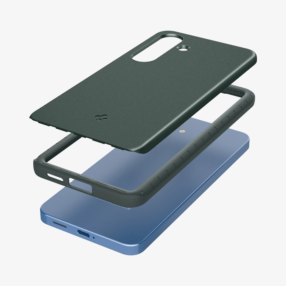 Husa slim Samsung Galaxy S25, Spigen Thin Fit - Verde inchis - 3 | YEO