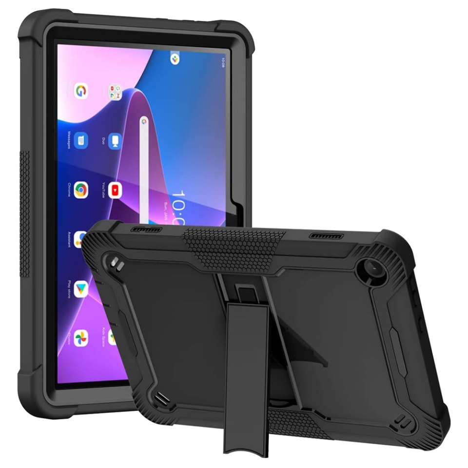 Husa tableta Lenovo Tab M10 3rd Gen (TB328FU/TB328XU), Ideala pentru Utilizare Zilnica, Antisoc si Anti-zgarieturi, SKDR TabArmor - Negru