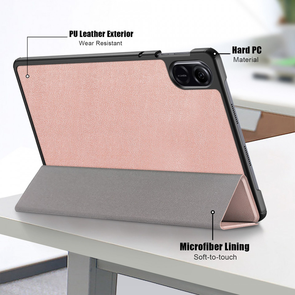Husa tableta pentru Honor Pad X9 / Pad X8 Pro cu suport Multi-Unghi și functie Sleep/Wake , SKYDDAR FoldVision - Roz - 3 | YEO