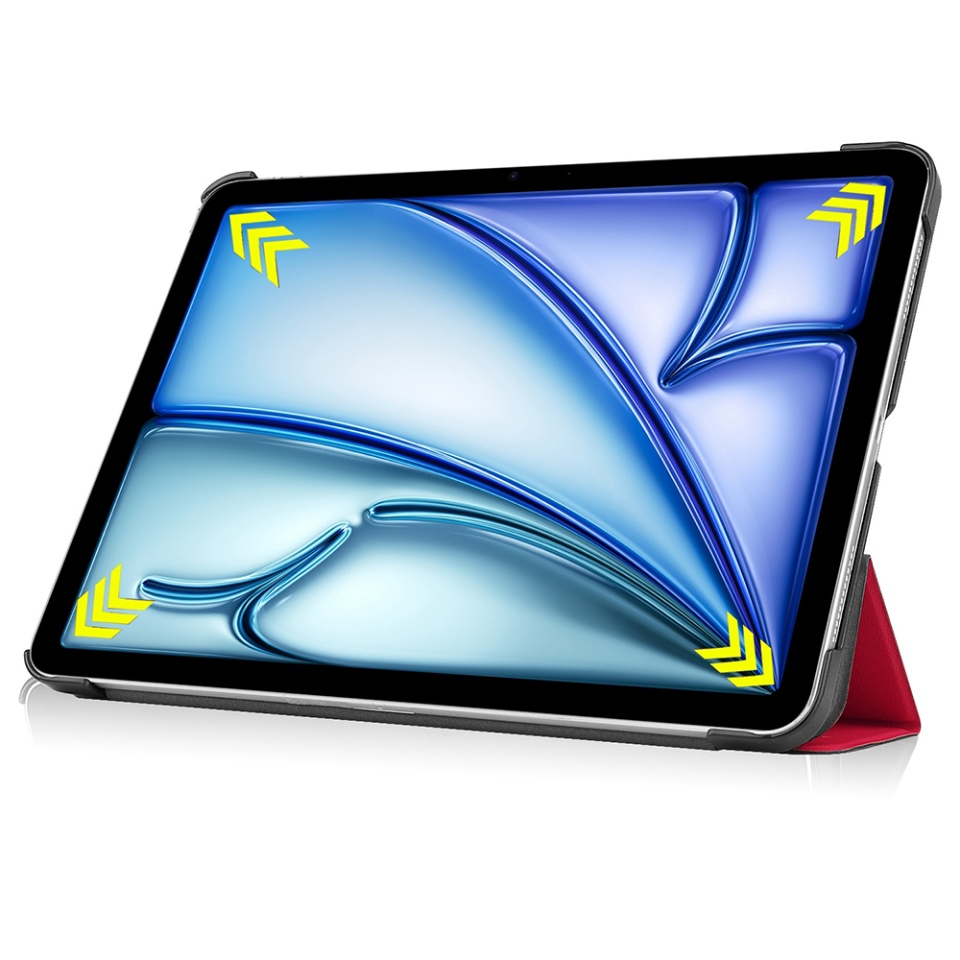 Husa tableta pentru iPad Air 11 (2024) / Air 11 (2025), SKYDDAR INNOVATION, cu suport Multi-Unghi si functie Sleep/Wake, FoldPro, Rosu, set cu sticker - 3 | YEO