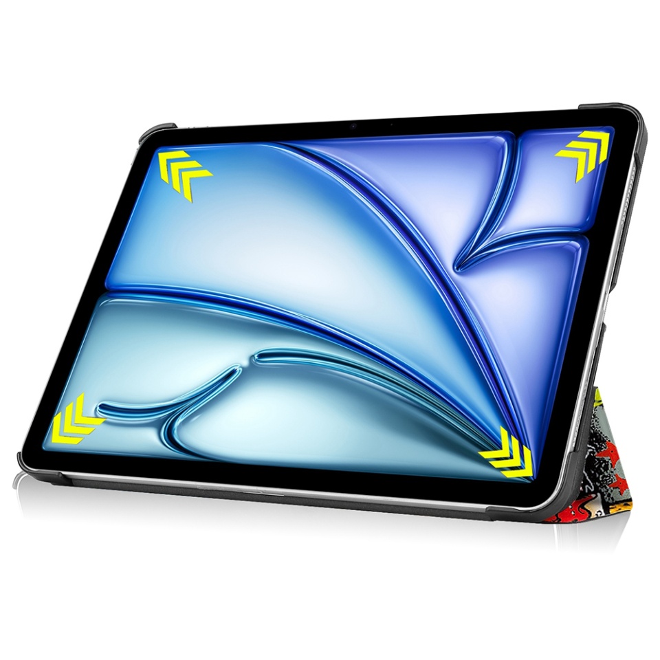 Husa tableta pentru iPad Air 13 (2024) / Air 13 (2025), SKYDDAR INNOVATION, cu suport Multi-Unghi si functie Sleep/Wake, FoldPro, Urban vibe, set cu sticker - 3 | YEO