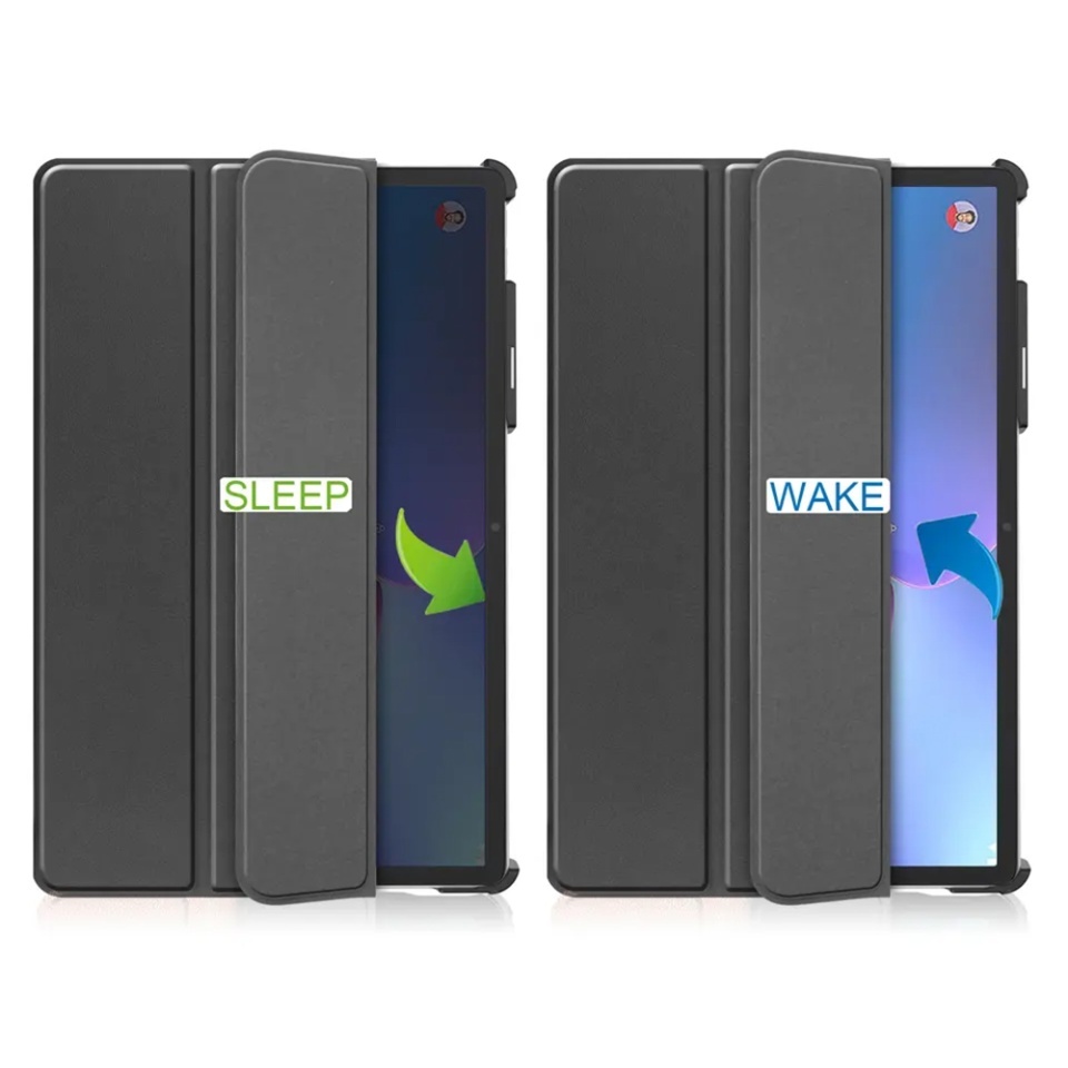 Husa tableta pentru Lenovo Tab P11 Pro Gen 2 11.2, SKYDDAR INNOVATION, cu suport Multi-Unghi si functie Sleep/Wake, FoldPro, Negru, set cu sticker - 1 | YEO