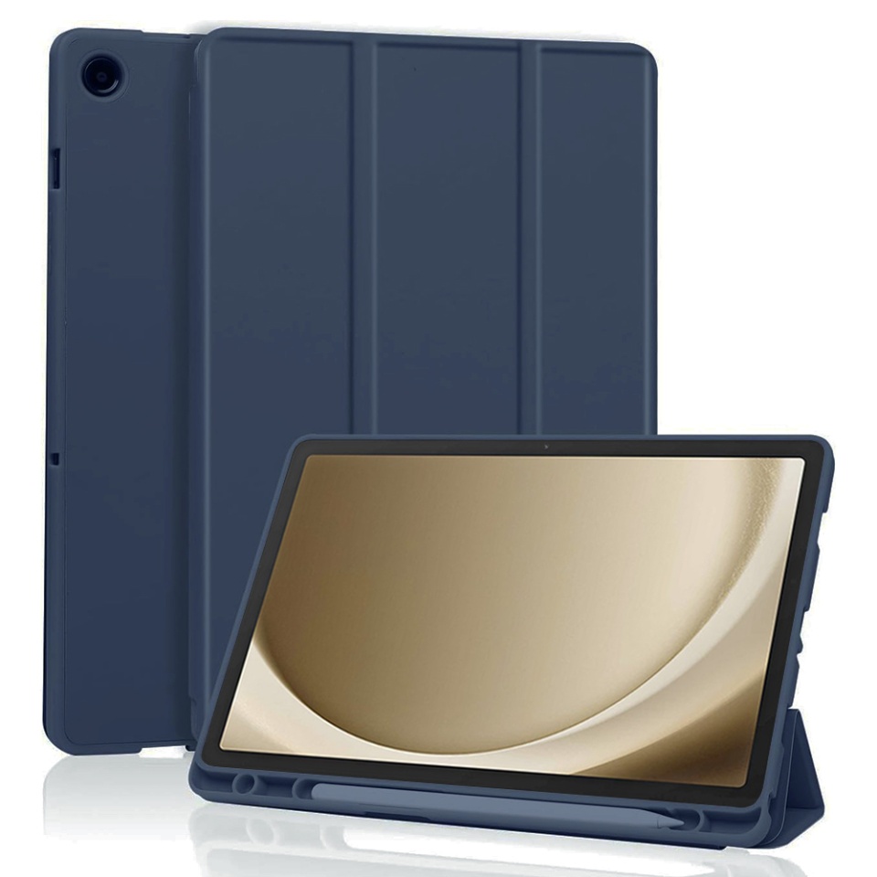 Husa tableta pentru Samsung Galaxy Tab A9 Plus cu suport cu 2 Unghiuri și functie Sleep/Wake, SKDR OfficeMate - Bleumarin