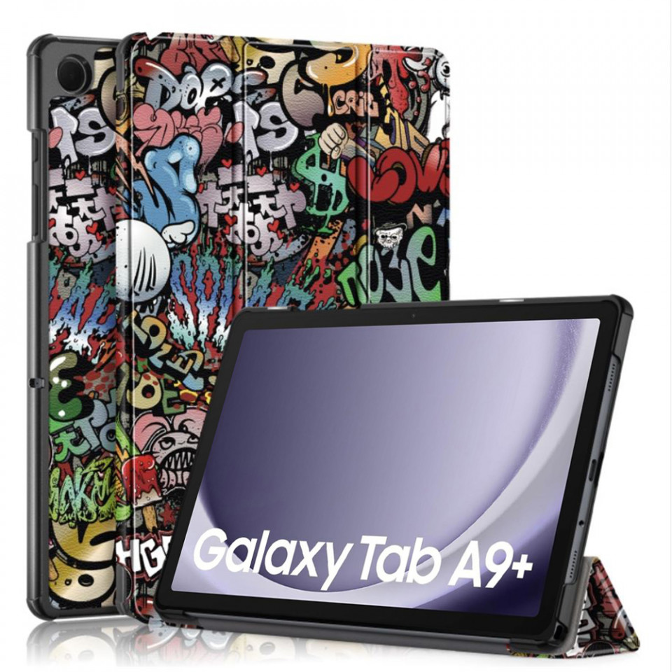 Husa tableta pentru Samsung Galaxy Tab A9 Plus cu suport Multi-Unghi și functie Sleep/Wake , SKYDDAR FoldVision Colour - Urban vibe