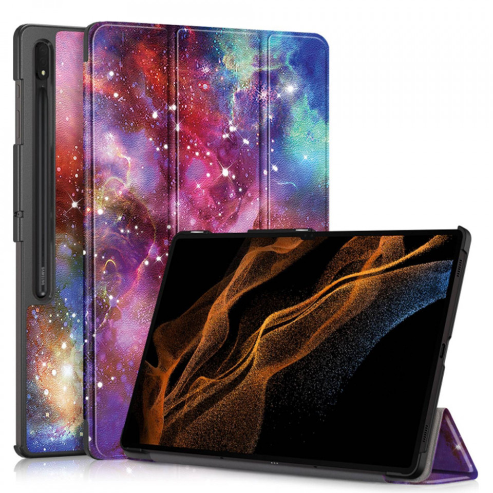 Husa tableta pentru Samsung Galaxy Tab S8 Ultra / Galaxy Tab S9 Ultra cu suport Multi-Unghi și functie Sleep/Wake , SKYDDAR FoldVision Colour - Galaxy