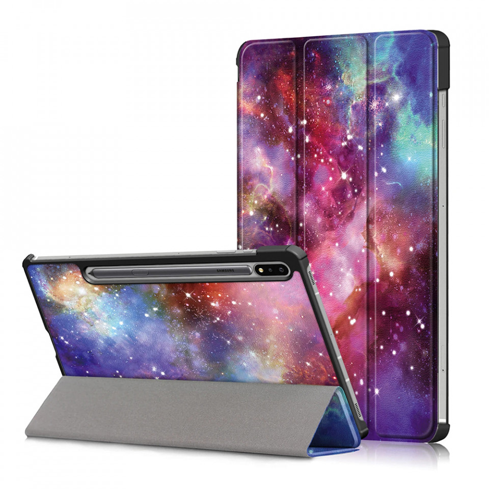 Husa tableta pentru Samsung Tab S7 Plus / Tab S8 Plus / Tab S7 FE cu suport Multi-Unghi și functie Sleep/Wake , SKYDDAR FoldVision Colour - Galaxy