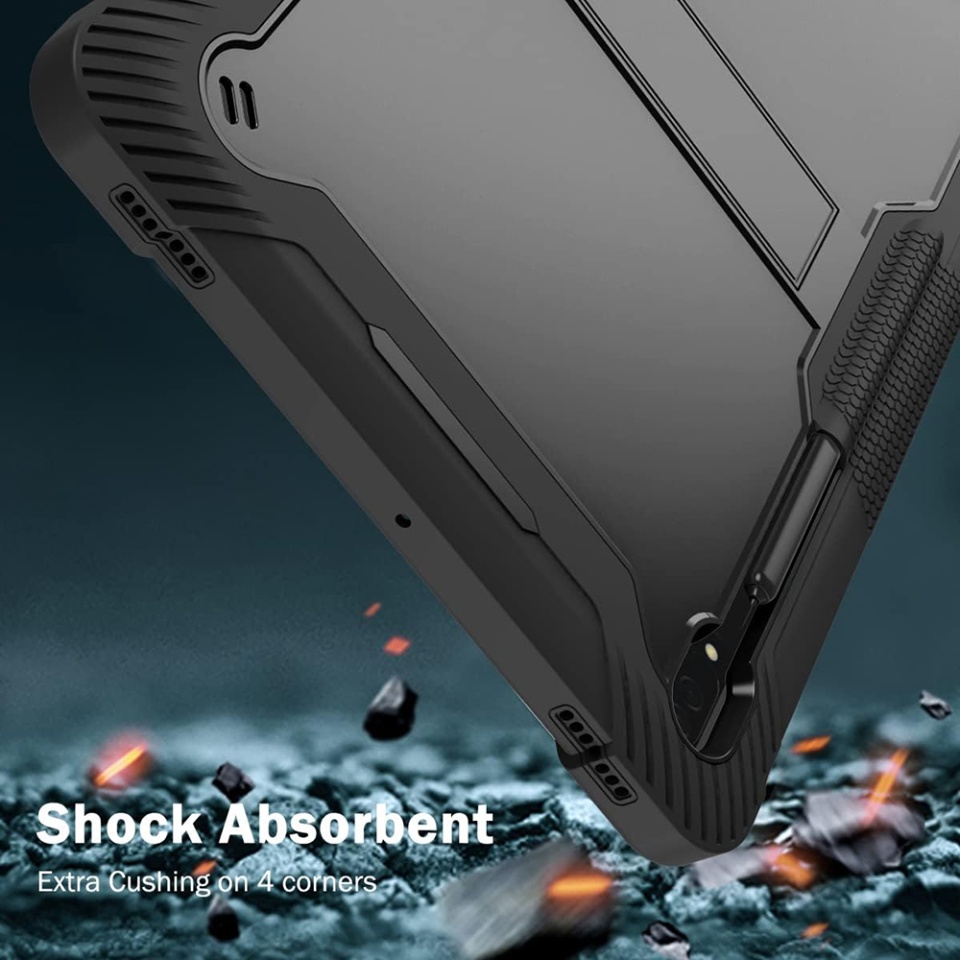 Husa tableta Samsung Galaxy Tab S8 Ultra / S9 Ultra, Ideala pentru Utilizare Zilnica, Antisoc si Anti-zgarieturi, SKDR TabArmor - Negru - 3 | YEO