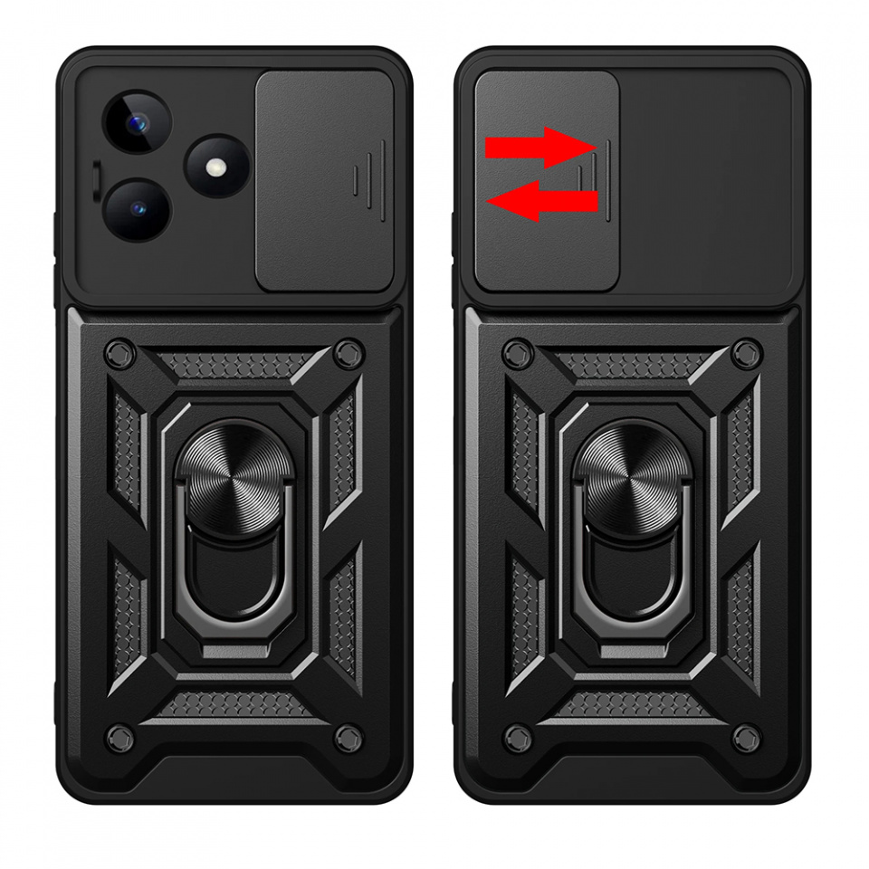Husa Xiaomi Redmi Note 13 5G cu inel magnetic si protectie camera Skyddar CamShield - Rose Gold - 1 | YEO