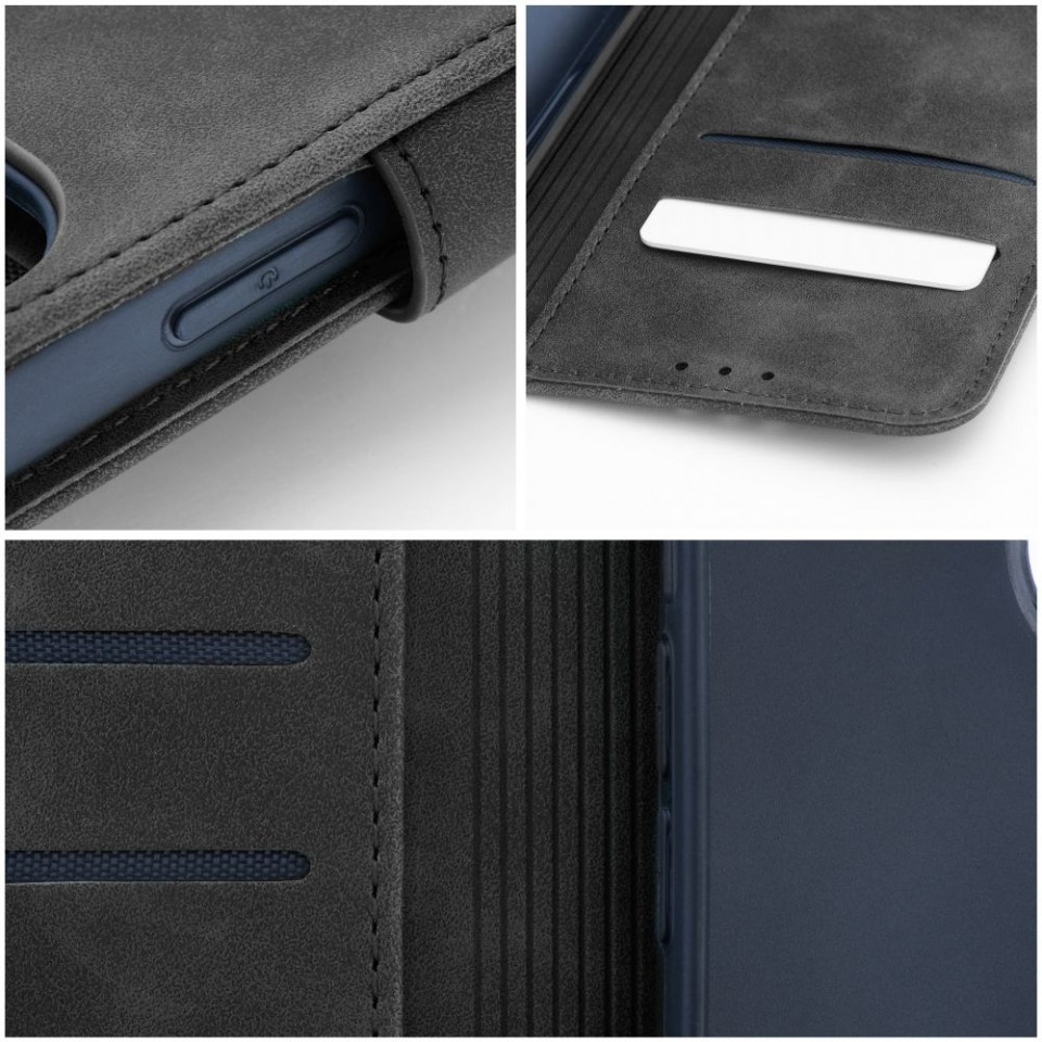 Husa Xiaomi Redmi Note 14 5G tip carte magnetic, Skyddar Tender - Negru - 3 | YEO
