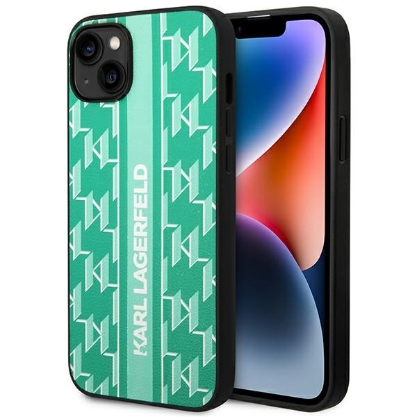 Huse pentru iPhone 14 Plus, Karl Lagerfeld, Hardcase Monogram, Verde