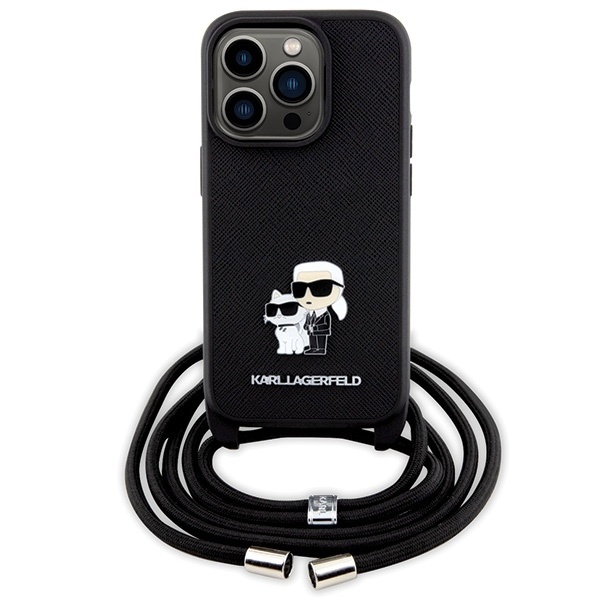 Huse pentru iPhone 14 Pro, Karl Lagerfeld, Saffiano Crossbody, Negru - 1 | YEO