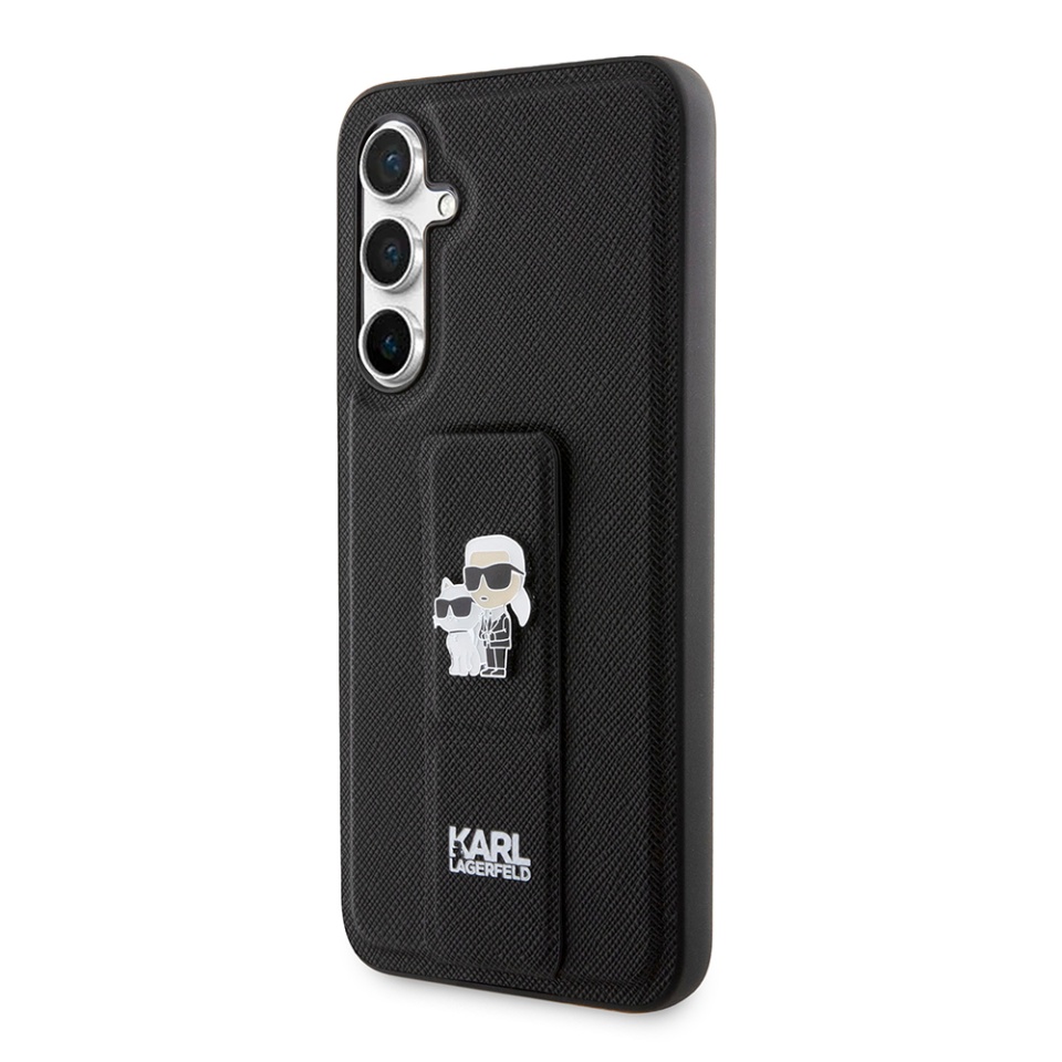 Huse pentru Samsung Galaxy S23 FE, Karl Lagerfeld, Saffiano Gripstand, Albastru - 3 | YEO