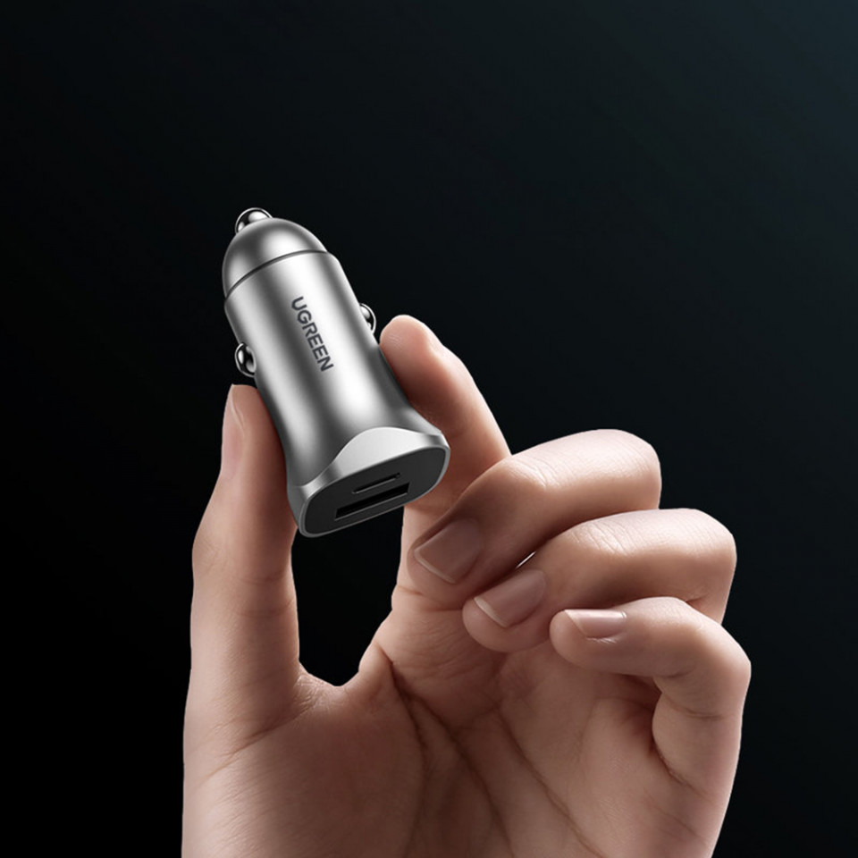 Incarcator auto (30780) 2xUSB-A, 24W, 4.8A - Space Gray - 2 | YEO