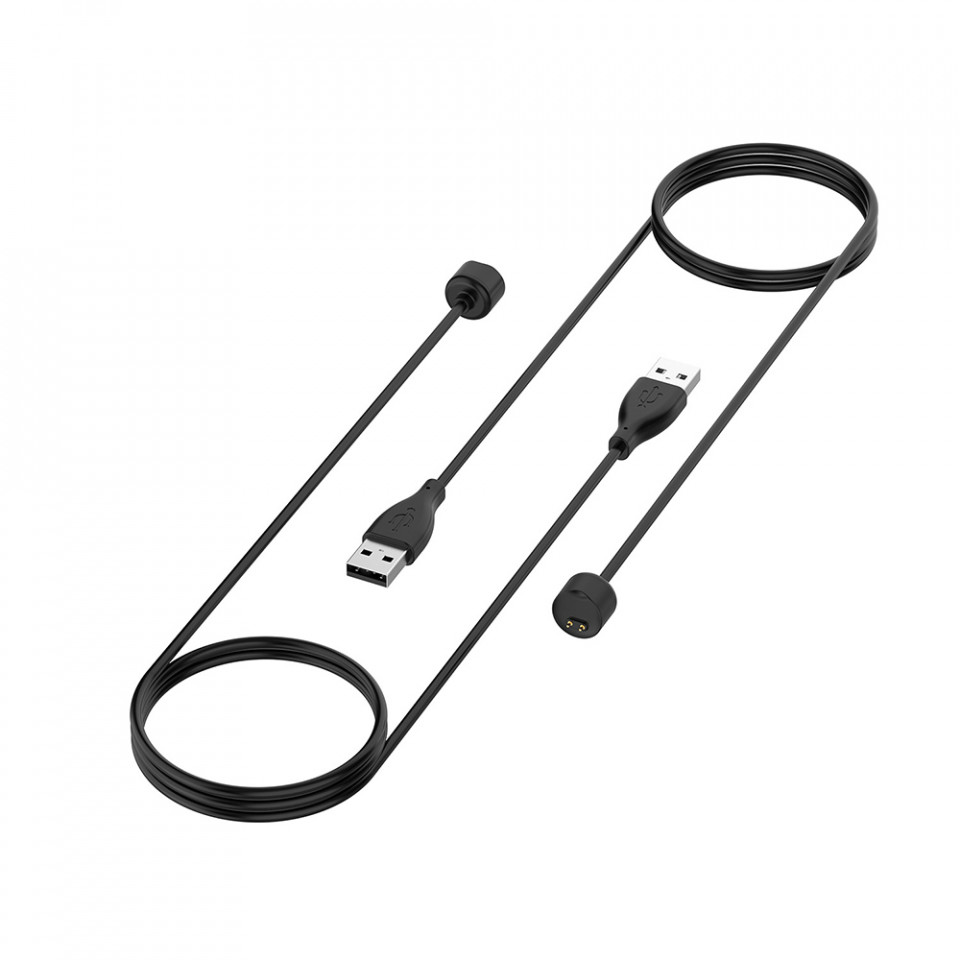 Incarcator pentru Xiaomi Mi Band 5/6/7, USB, 3.5W, 1m - Techsuit (TXC1) - Black - 2 | YEO