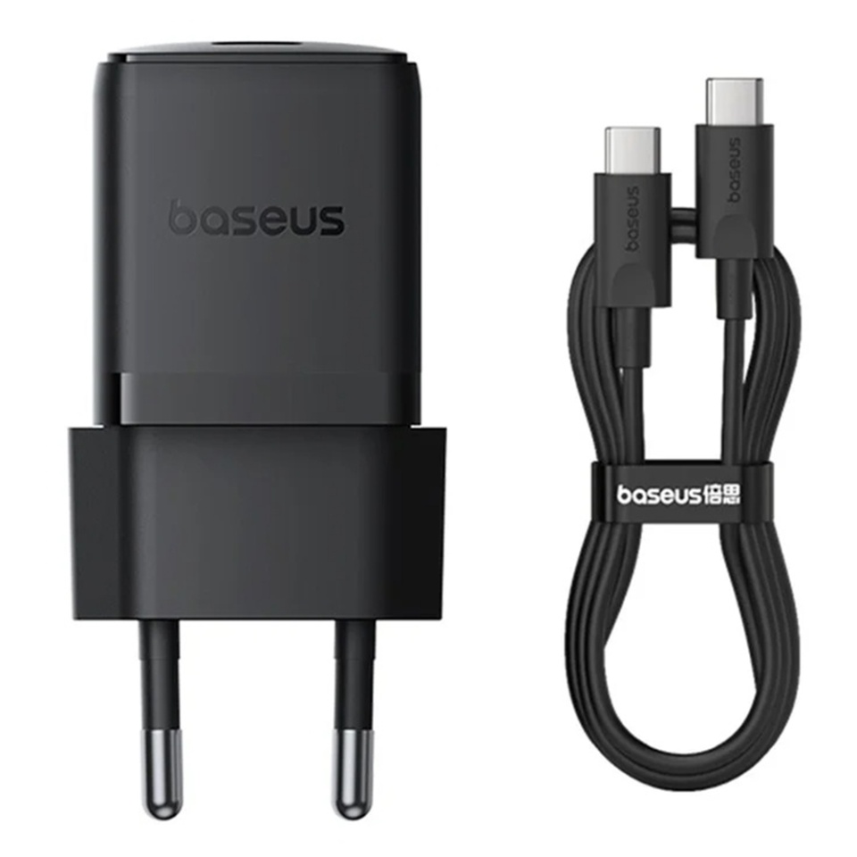 Incarcator Priza, Baseus,Type-C Cablu Inclus, Fast Charge, 30W, 5V/3.0A, 1m, Palm 5213, Negru