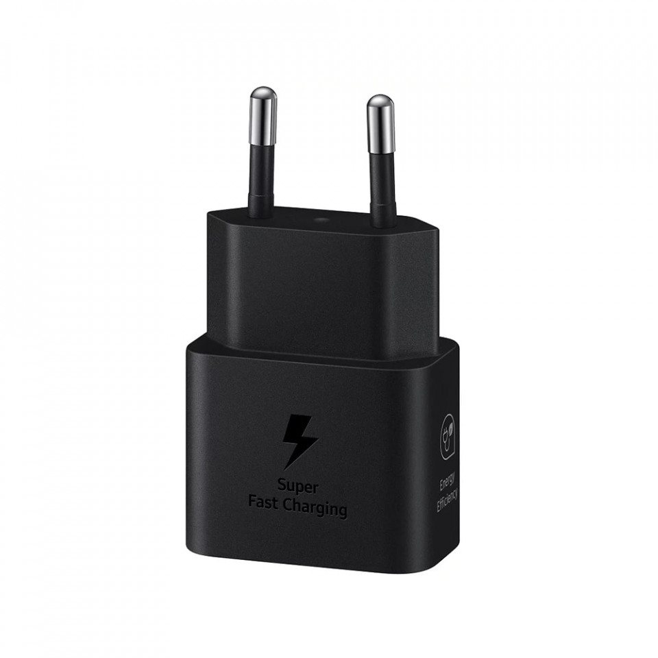 Incarcator priza fast charge 25W, Type-C, Original Samsung (EP-T2510NBEGEU) - Negru - 2 | YEO