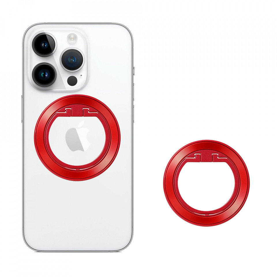 Inel rotativ MagSafe 360° pentru iPhone 12/13/14/15 Pro & Pro Max si huse cu MagSafe - Rosu
