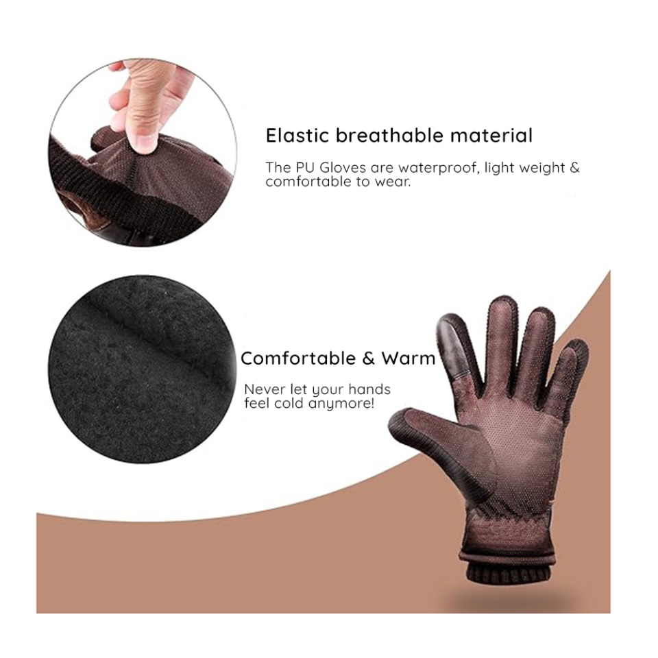 Manusi iarna Touch Screen, impermeabile, anti-alunecare, captusite, pentru ski, aer liber, SKDR OG101 - Negru - 3 | YEO