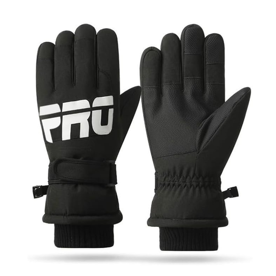 Manusi iarna Touch Screen, impermeabile, anti-alunecare, Marimea M, captusite, pentru ski, aer liber, SKDR OG104 - Negru