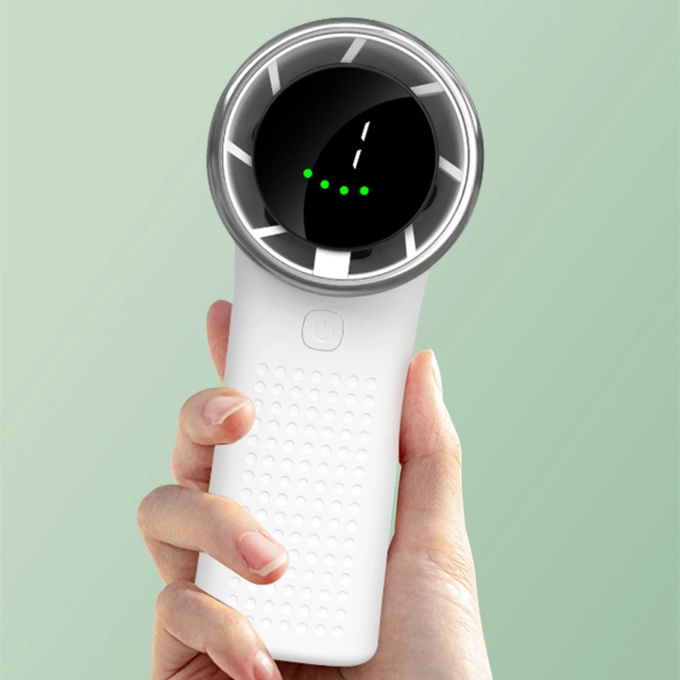 Mini Ventilator Portabil A8, LED Display, 5 Viteze, USB-C, Baterie 3600mAh, Silentios si Compact, Verde - 3 | YEO