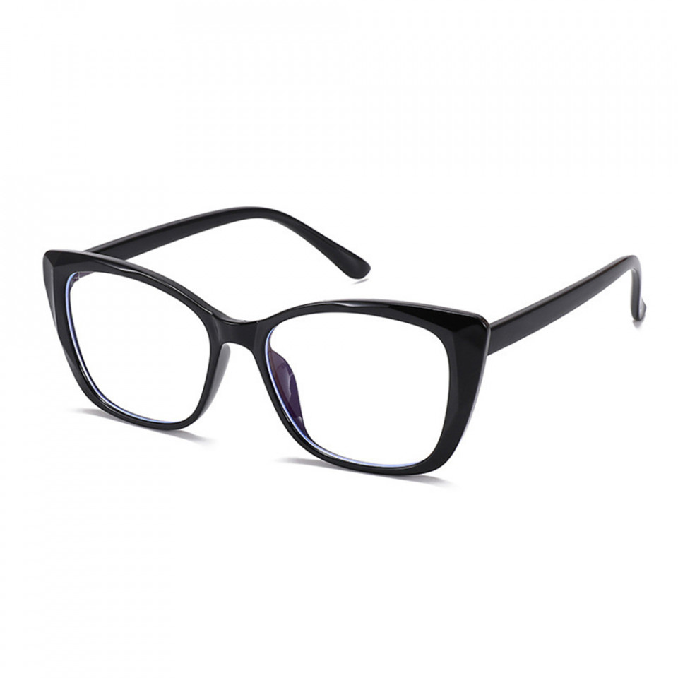 Ochelari calculator dama protectie lumina albastra, Cat Eye, Techsuit (PC28016-C1) - Negru