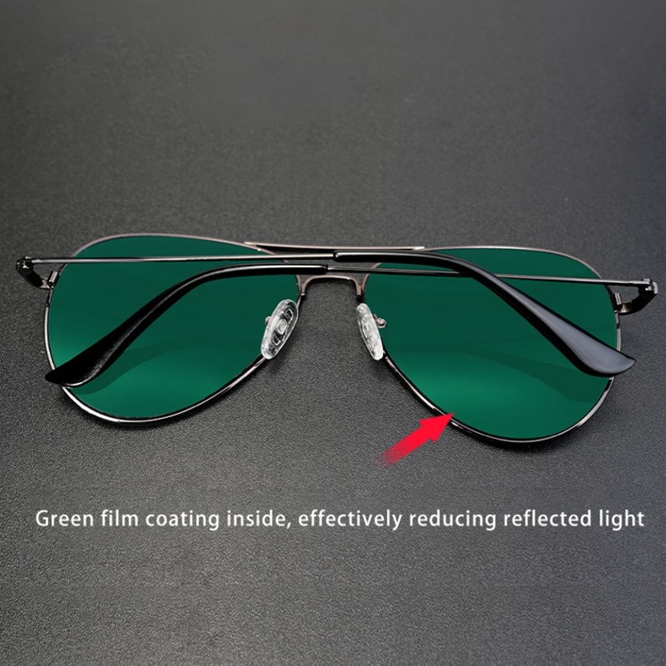 Ochelari de soare barbati, Polarizati, Skyddar 3025, Auriu; Verde - 3 | YEO