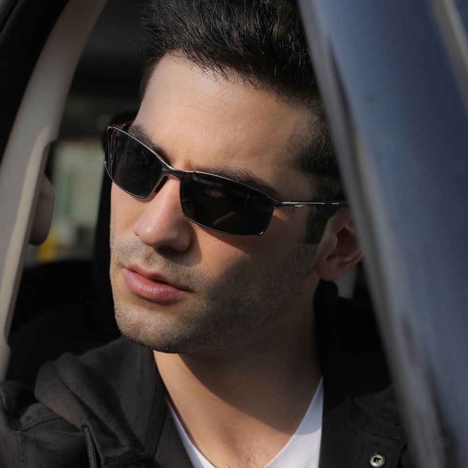 Ochelari de soare barbati, Polarizati, Skyddar 559, Negru - 5