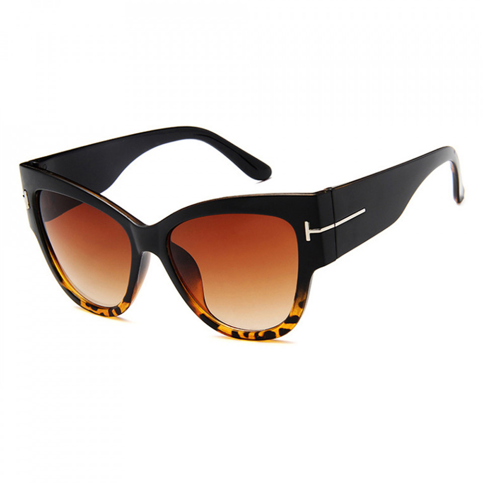 Ochelari de soare dama, Cat Eye, Skyddar Vistta 9778- Leopard Maro Negru