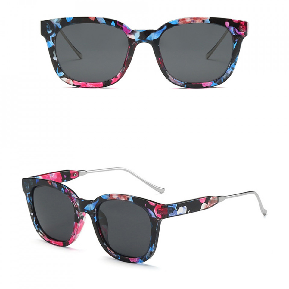 Ochelari de soare Dama cu protectie UV (2050), Techsuit - Gri Floral - 1 | YEO