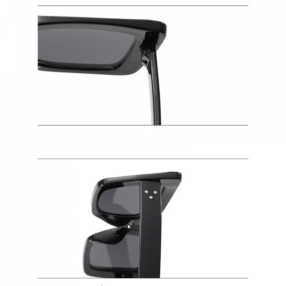 Ochelari de soare dama, rame Square, Skyddar Vistta 5277- Negru Gri - 2 | YEO