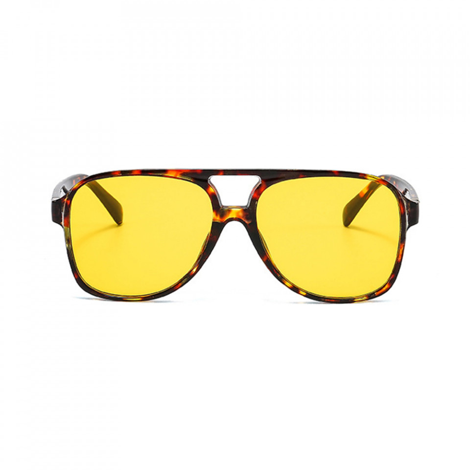 Ochelari de soare Unisex cu protectie UV (98061), Techsuit - Galben / Leopard - 1 | YEO