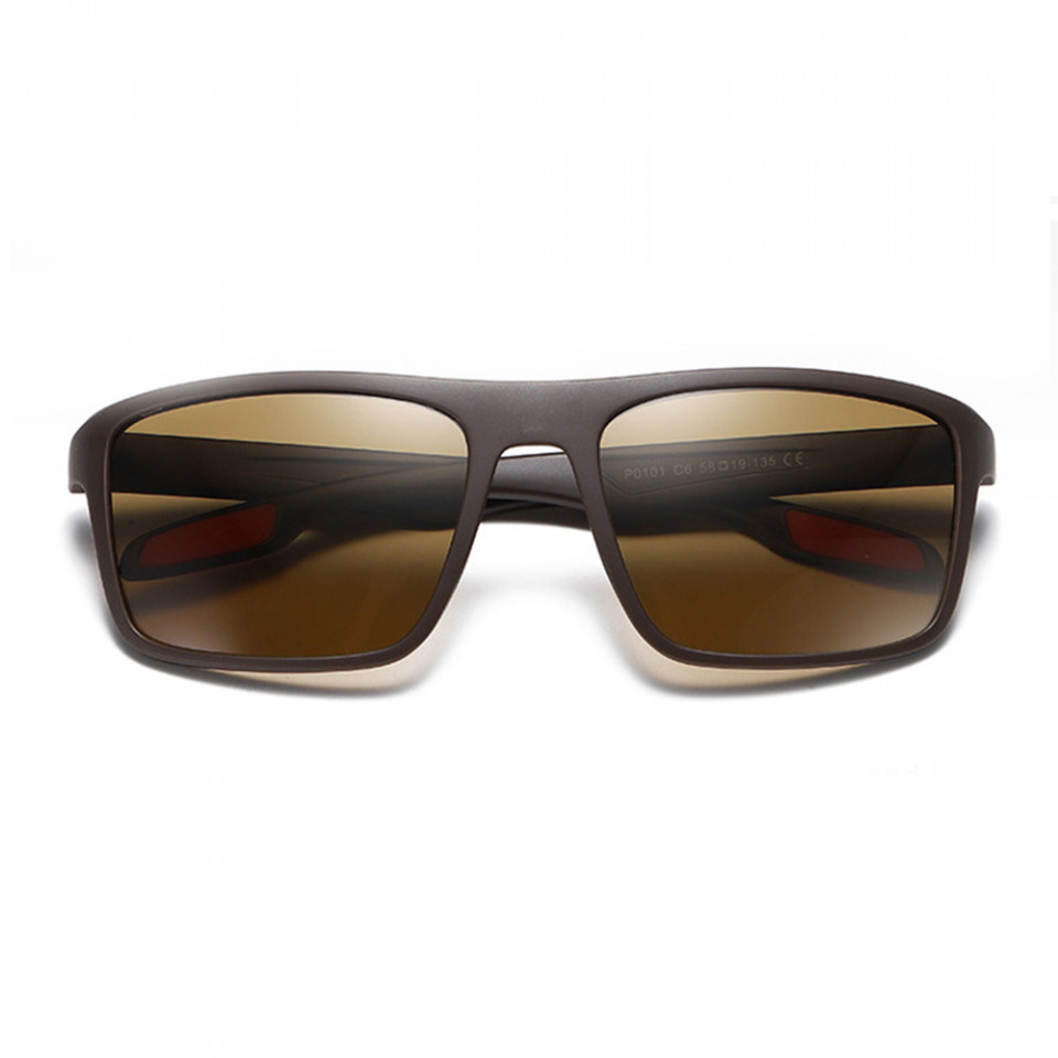 Ochelari soare barbati cu protectie UV (MM101), Techsuit - Matte Brown - 1 | YEO