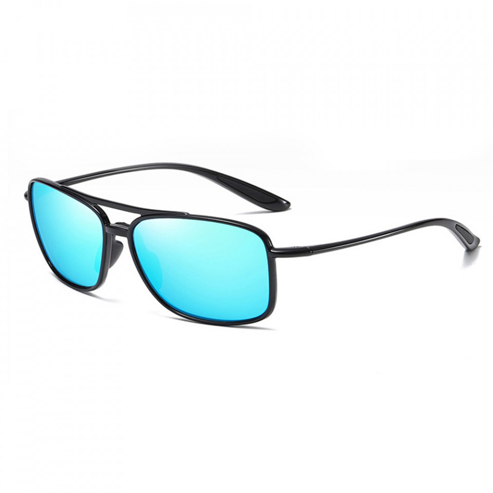 Ochelari soare barbati cu protectie UV (MM99), Techsuit - Bright Black / Ice BLue