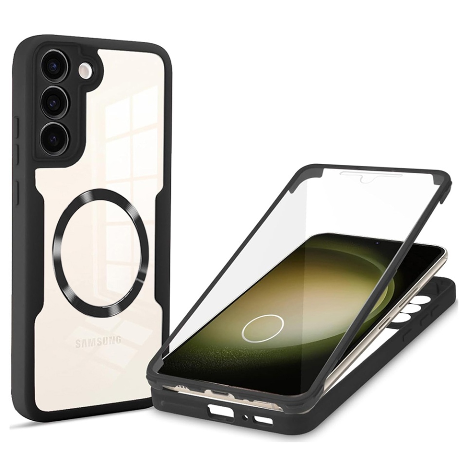 [Pachet 360°] Husa + Folie Samsung Galaxy S23 Plus, SKDR ColorShield 360° - Negru
