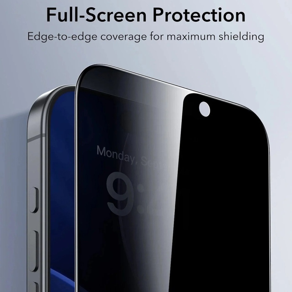 [Pachet x3] Folie sticla pentru iPhone 17 Pro Max, ESR Tempered Glass UltraFit, Negru - 3 | YEO